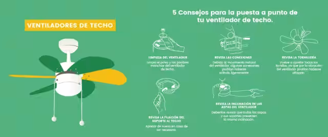 Instalación ventiladores de techo