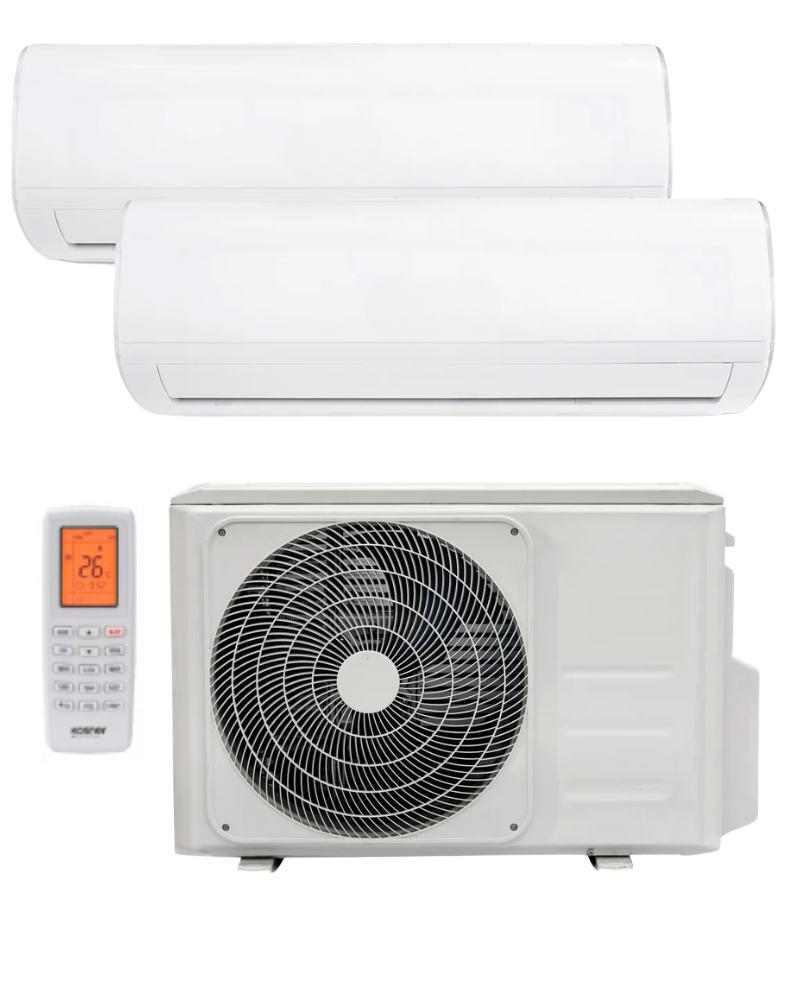 Aire Acondicionado con Bomba de Calor R-32 3000W Split 2x1 KSTI-18 NOVA EVO 9+9