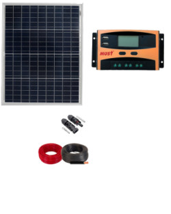 Kit Solar Autoinstalable 50W sin Batería Portátil