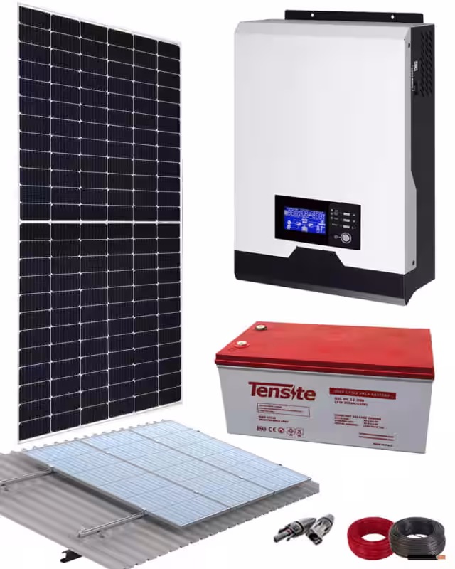 Kit Solar Vivienda Aislada 1000W 12V 2500Whdia