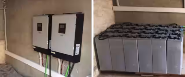 Instalación fotovoltaica Huesca, instalación inversores y baterías