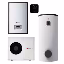 Bomba de Calor Aerotermia 10,1kW R290 Saunier Duval Genia Air Max 8 Inalámbrico con Módulo Hidráulico y ACS 200L