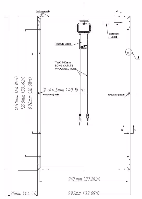 Diagrama panel 270W Talesun