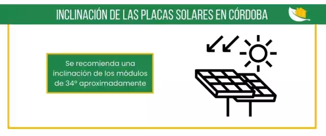 Inclinación más adecuada para la instalación placas solares Córdoba