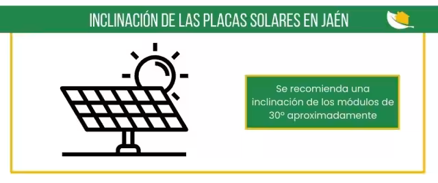 Inclinación placas solares jaén