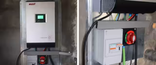 Inversor Must Solar y Kit de Material Eléctrico
