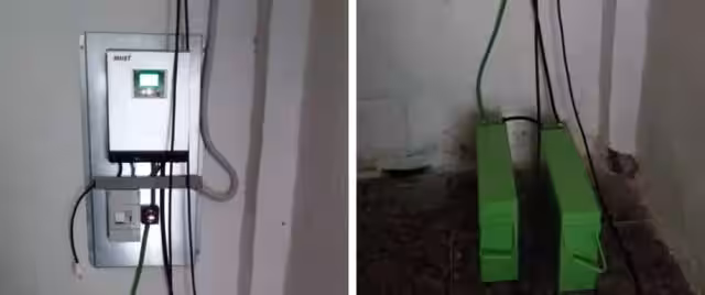 inversor y baterías de la instalación fotovoltaica en Toledo