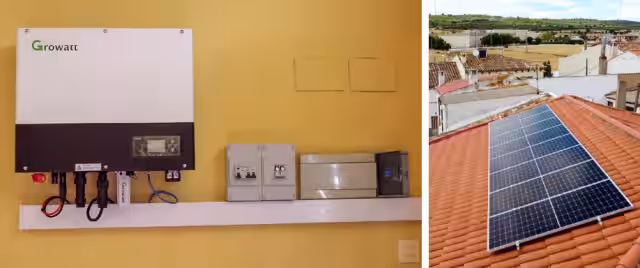 Instalación híbrida con Growatt en Cuenca