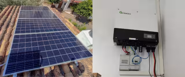 Instalación con inversor híbrido Growatt Valencia