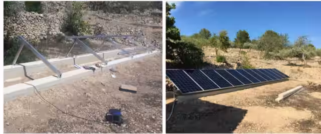 Montaje de estructura y paneles solares
