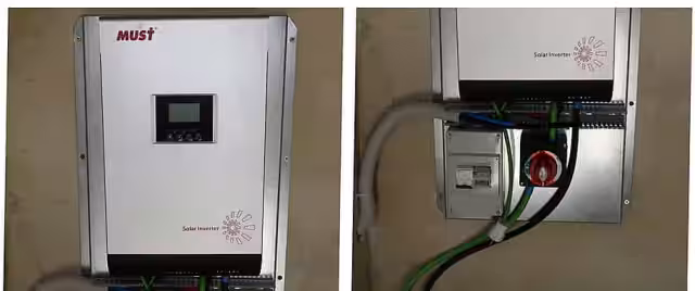 Inversor Must Solar y Kit de Material Eléctrico