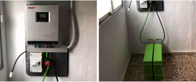 Paneles solares y estructura tipo KHT