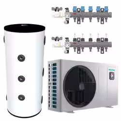 Kit de aerotermia con suelo radiante C