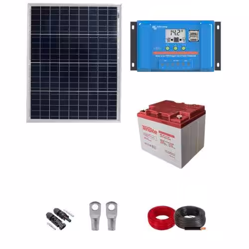 Kit Panel Solar 50W con Batería sin Instalación