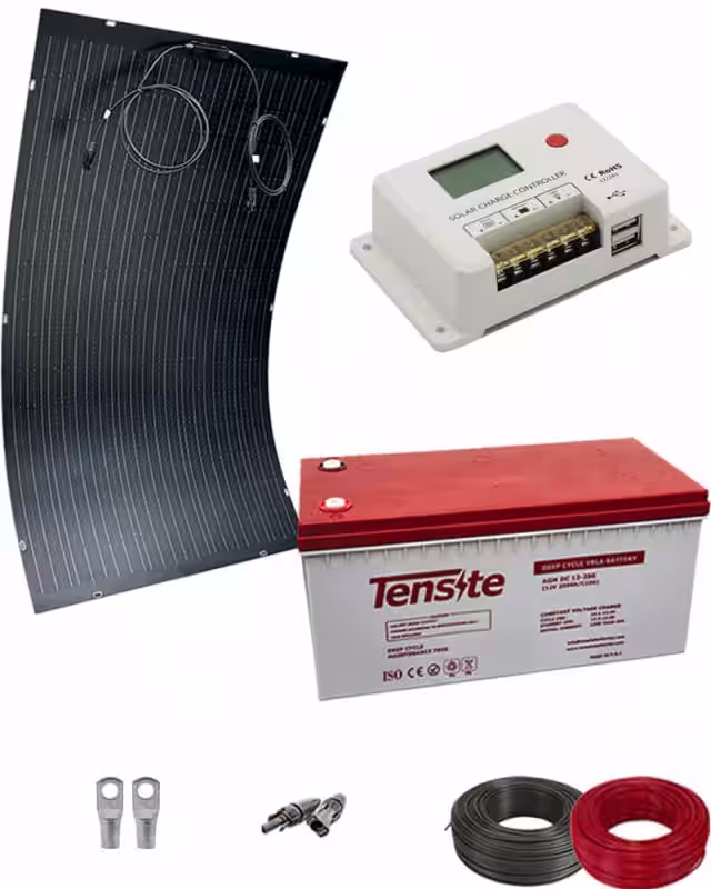Kit Solar 200W para Fin de Semana con Batería