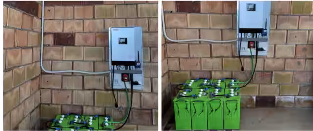 Inversor y baterías del Kit Solar Vivienda Unifamiliar