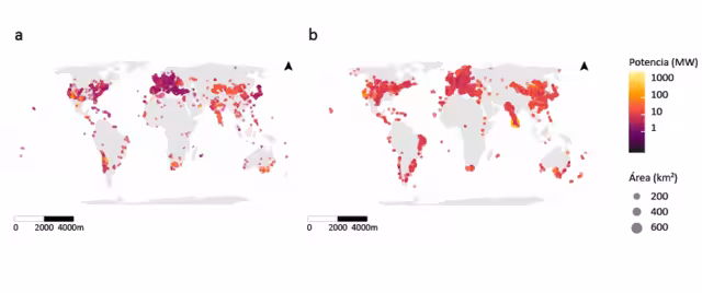 Mapa mundial instalaciones solares y eólicas