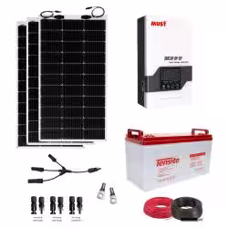 Paneles Solares Flexibles 500W con Batería AGM 150Ah