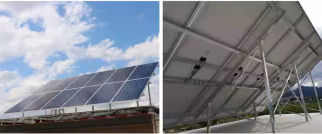 Paneles solares y estructura