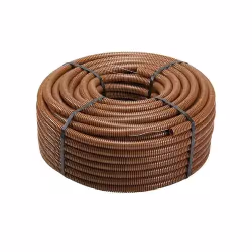 Tubo Corrugado Marrón PVC 25mm 75m (1 rollo)