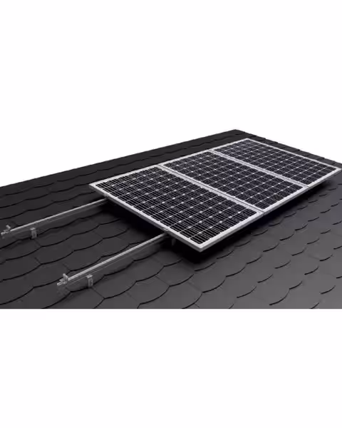 Estructura Cubierta Tejas Pizarra 1 Panel Solar con salvatejas 02.1V1