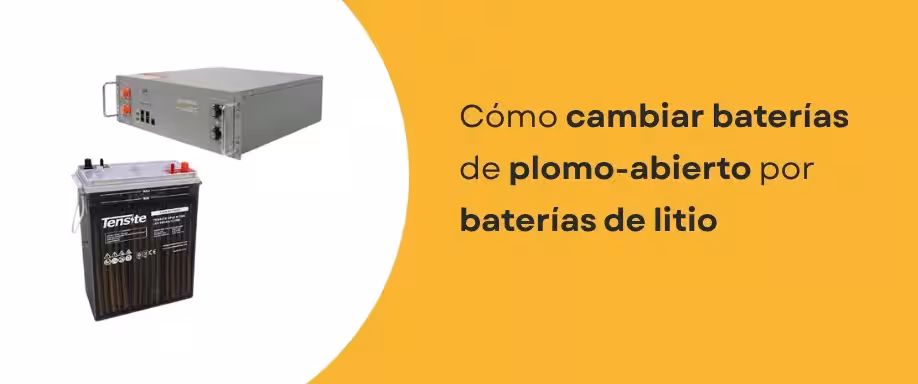 Cómo cambiar baterías de plomo-abierto por baterías de litio