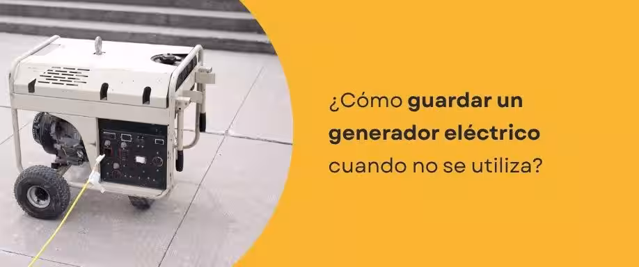 ¿Cómo guardar un generador eléctrico cuando no se utiliza?