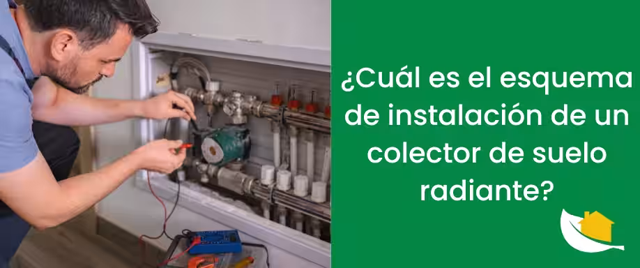 ¿Cuál es el esquema de instalación de un colector de suelo radiante​?
