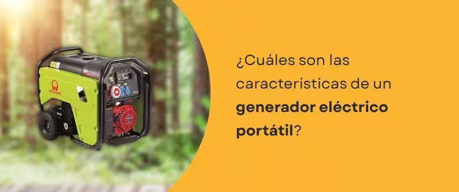 ¿Cuáles son las características de un generador eléctrico portátil?