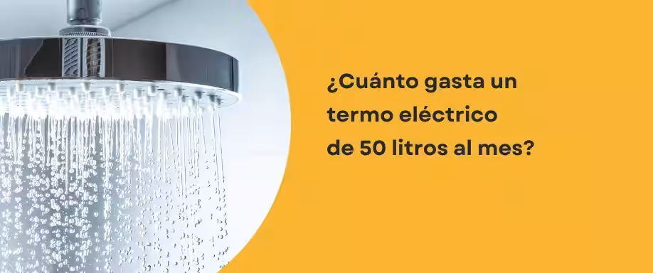 ¿Cuánto gasta un termo eléctrico de 50 litros al mes?