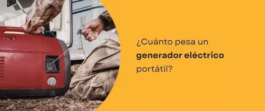 ¿Cuánto pesa un generador eléctrico portátil?