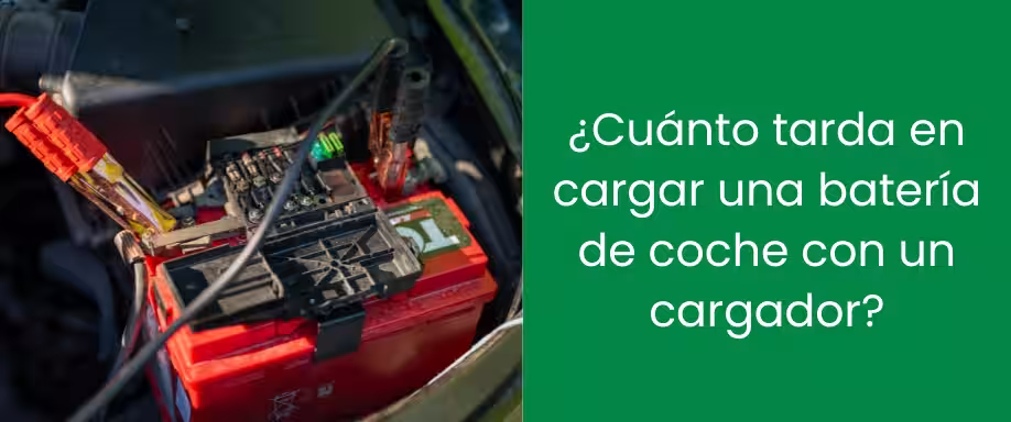 ¿Cuánto tarda en cargar una batería de coche con un cargador?