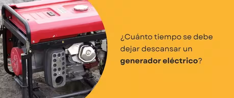 ¿Cuánto tiempo se debe dejar descansar un generador eléctrico?