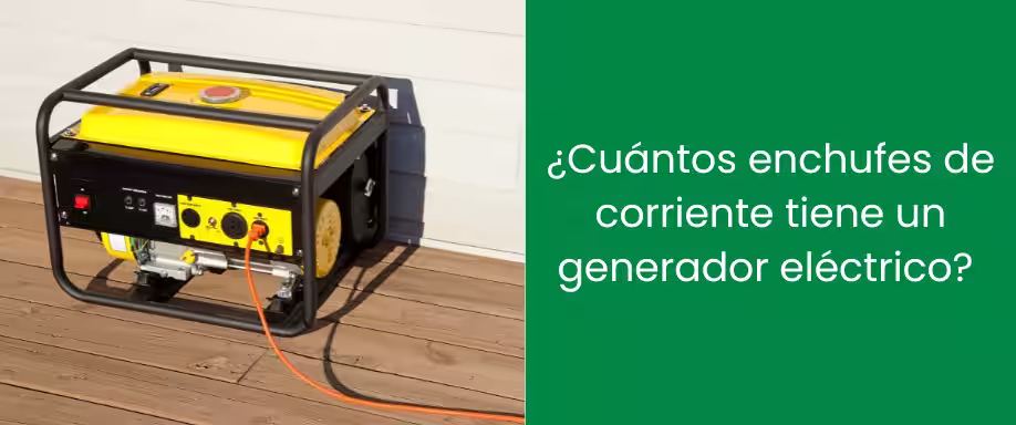¿Cuántos enchufes de corriente tiene un generador eléctrico?