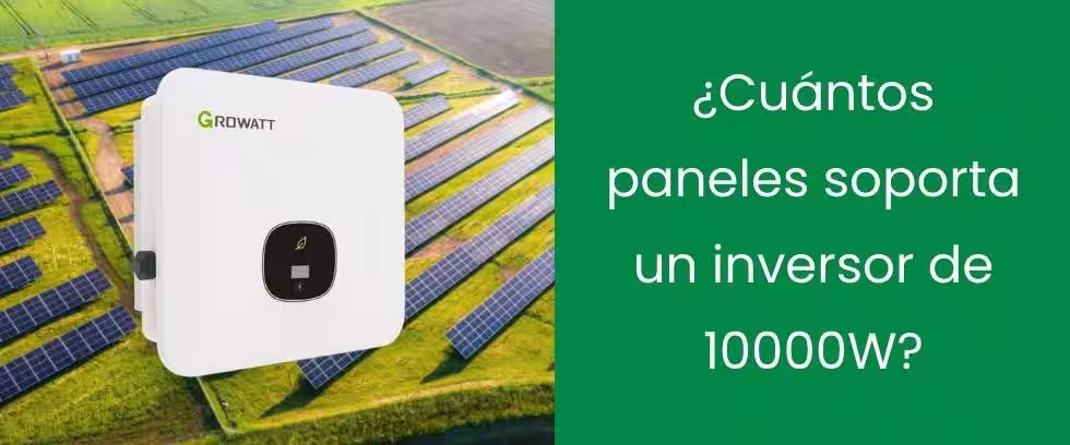 ¿Cuántos paneles soporta un inversor de 10000W?