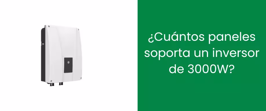 ¿Cuántos paneles soporta un inversor de 3000W?