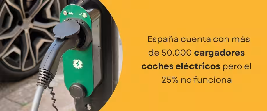 España cuenta con más de 50.000 cargadores coches eléctricos pero el 25% no funciona