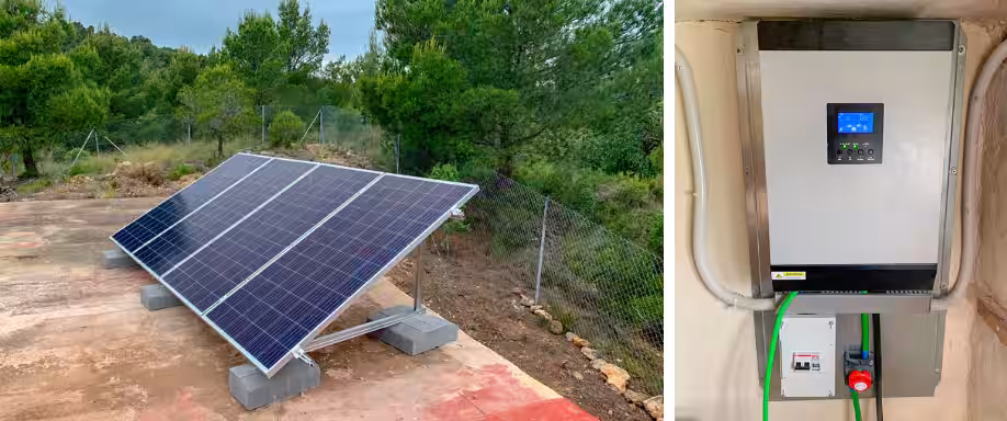 Instalación solar en vivienda aislada de la red eléctrica Alicante