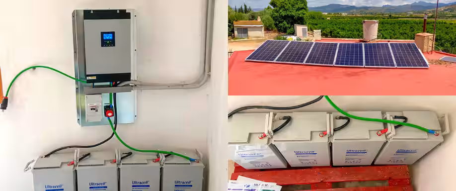 Instalación kit solar aislada con inversor Voltronic en Valencia