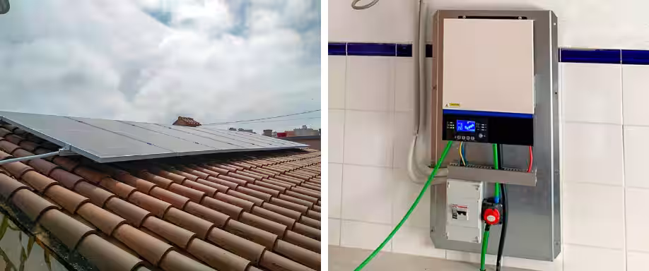 Instalación solar en Valencia con inversor híbrido y baterías