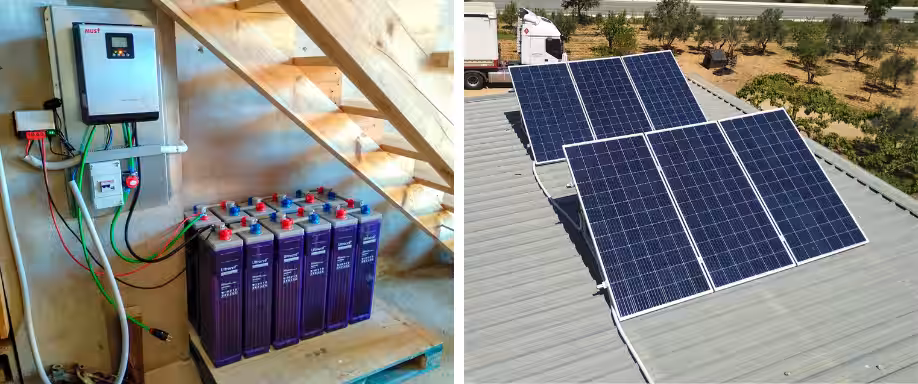 Instalación kit solar aislado de la red eléctrica en Alicante