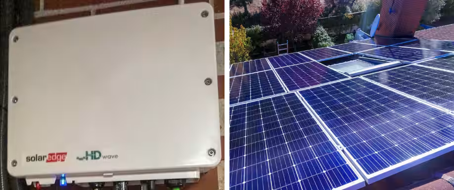 Instalación solar a las afueras de Madrid