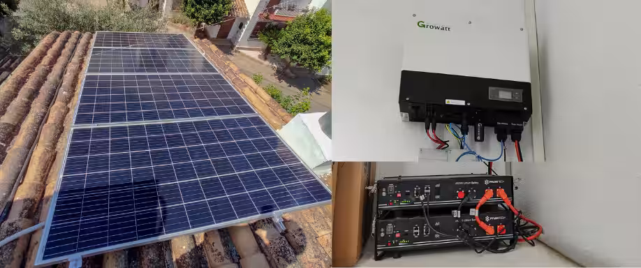 Instalación con inversor híbrido Growatt Valencia