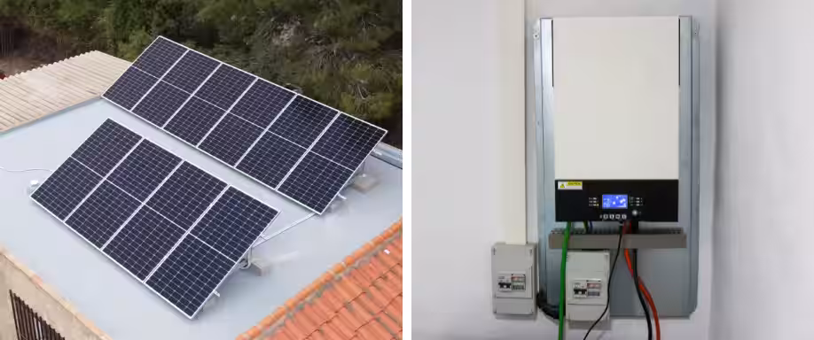 Instalación aislada Valencia con Voltronic y Pylontech