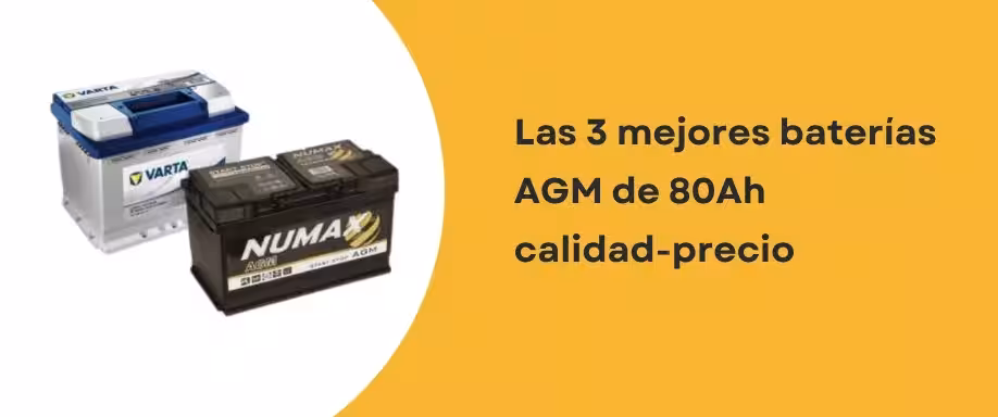 Las 3 mejores baterías AGM de 80Ah calidad-precio