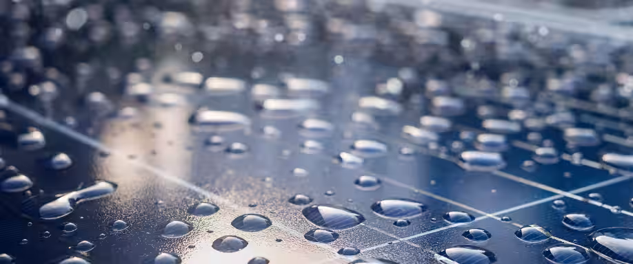 Los paneles solares y la lluvia