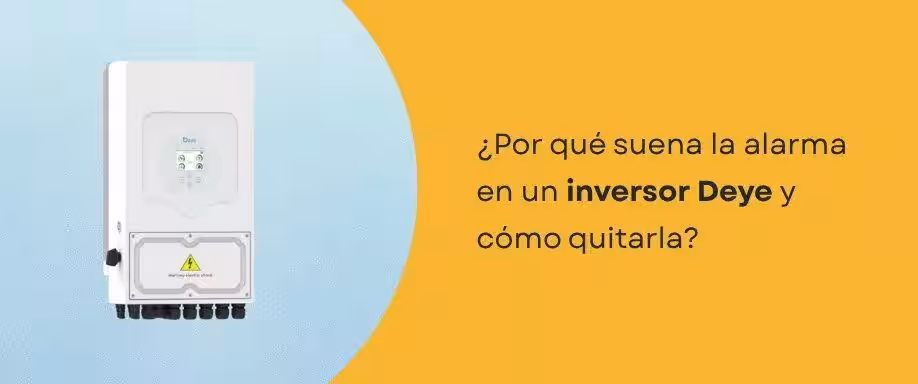 ¿Por qué suena la alarma en un inversor Deye y cómo quitarla?