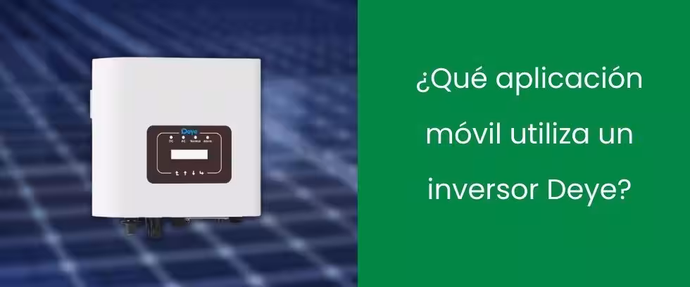 ¿Qué aplicación utiliza un inversor Deye?