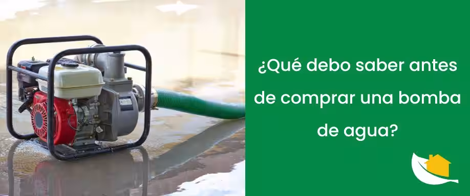 ¿Qué debo saber antes de comprar una bomba de agua?