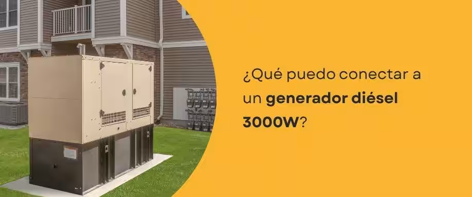 ¿Qué puedo conectar a un generador diésel 3000W?